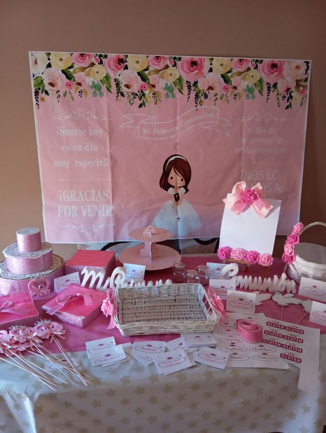 Decoración comunión niña