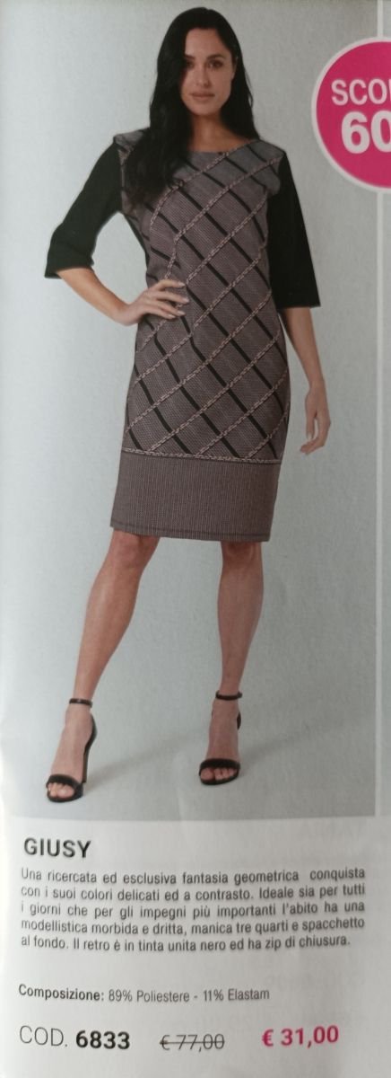 Vestito donna manica tre quarti