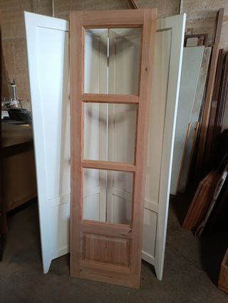 Puerta cristal madera 