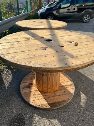 MESAS BOBINAS CARRETE MADERA CABLE CHILLPALET