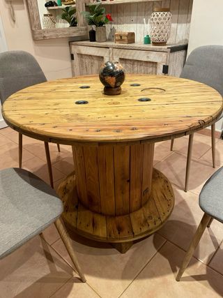 MESAS BOBINAS CARRETE MADERA CABLE CHILLPALET