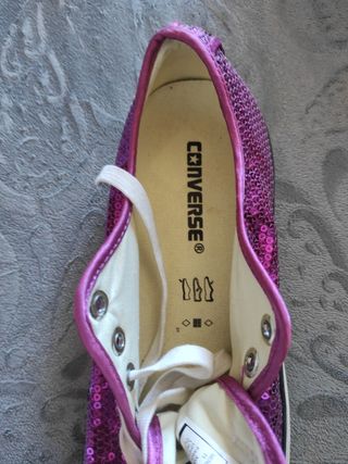 Converse talla 44 de lentejuelas rosas