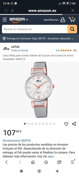 Lotus mujer cobre y acero