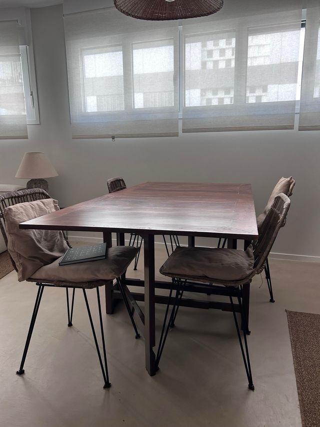 Mesa comedor plegable madera