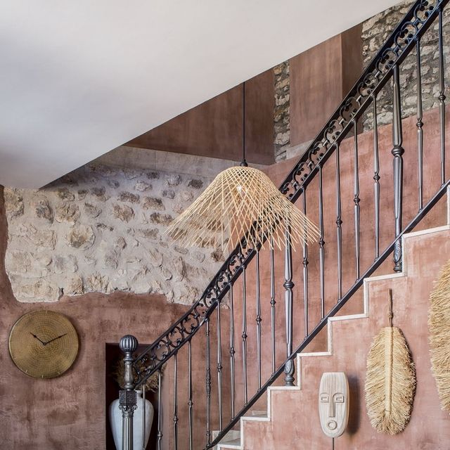 Candeeiro de teto de vime 76cm