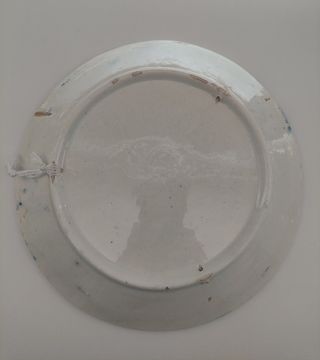 Antiguo plato decorativo Manises azul