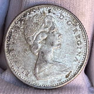 Moneda 10 Centavos de PLATA 1965 Canada