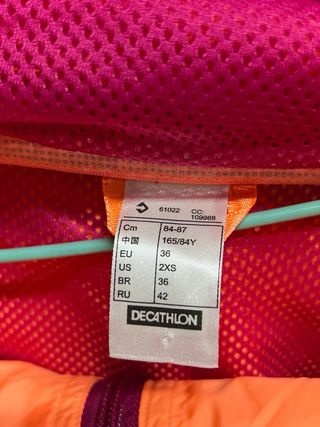 Chubasquero chica 2XS naranja