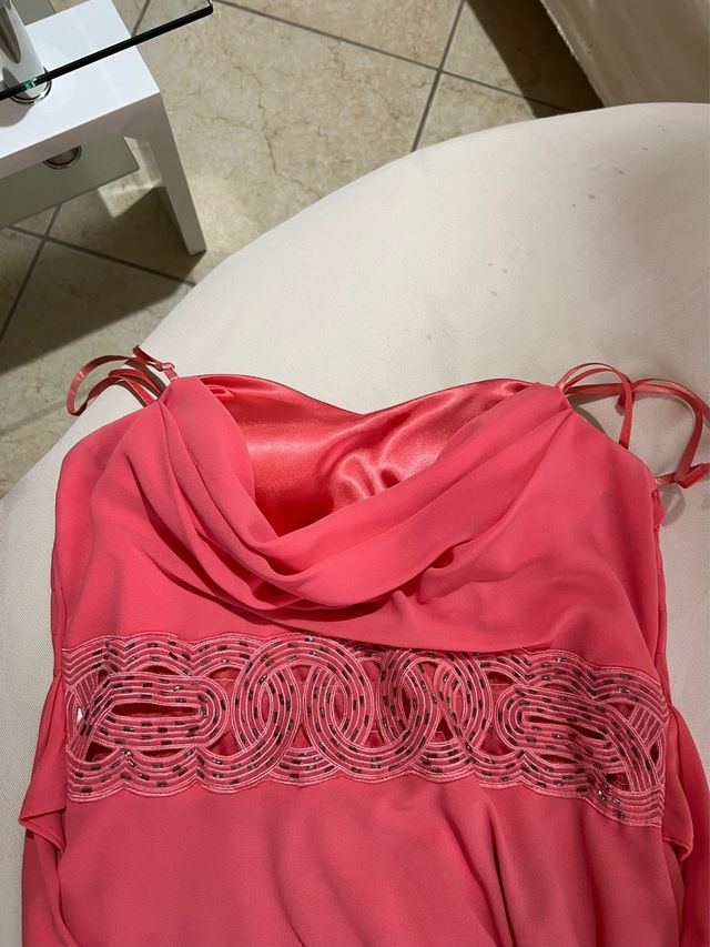 Abito cermonia color pesca taglia 46