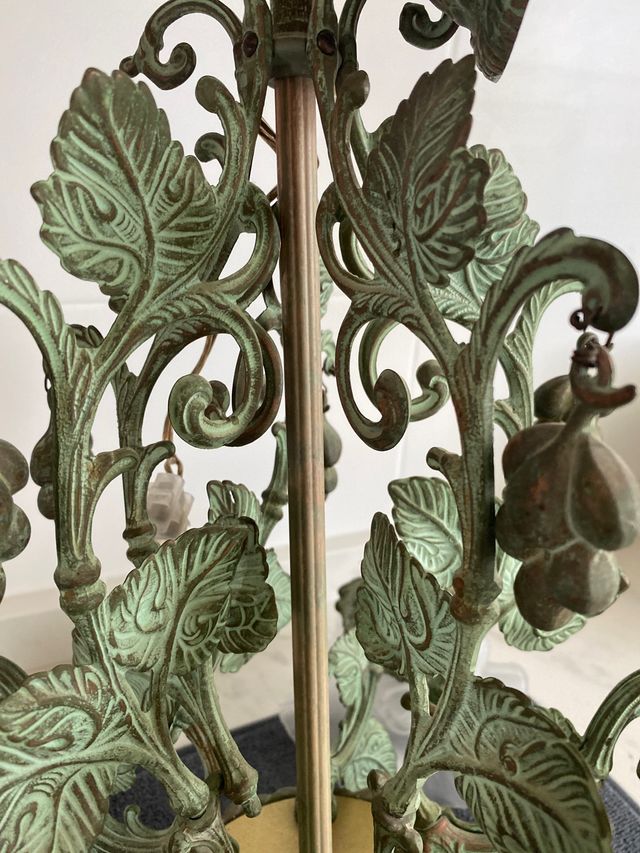 Lampara de techo de hierro estilo romántico