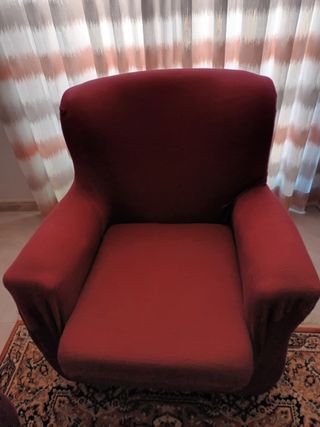 Butaca granate .Opcional sofá 3 plazas.