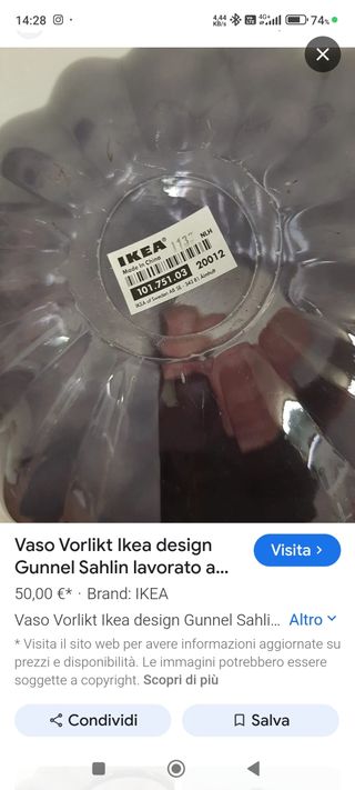 Vaso Ikea veramente bello