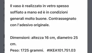 Vaso Ikea veramente bello