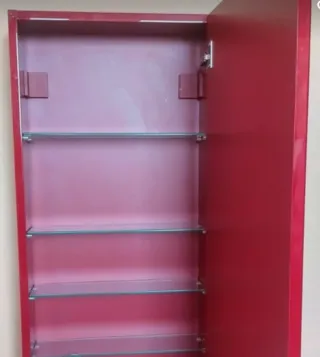 Godmorgon ikea armario baño rojo brillante