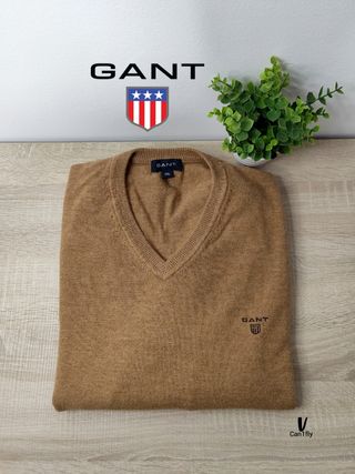 Jersey Gant marron beige talla XL