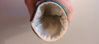 Custodia morbida per occhiali in seta turchese