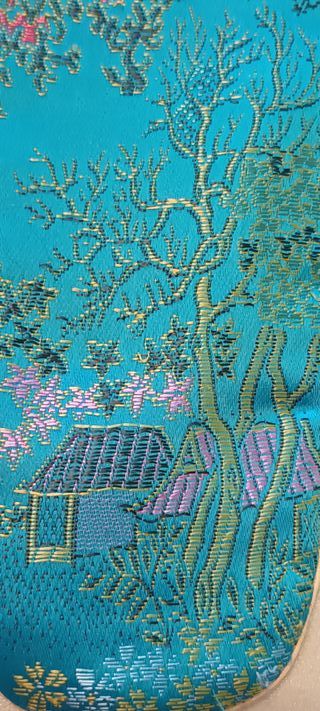 Custodia morbida per occhiali in seta turchese