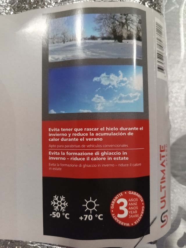 PROTECTOR TÉRMICO PARA PARABRISAS
Evita tener que