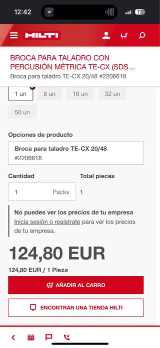 Broca Pasamuros Hilti