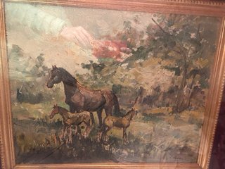 Quadro con cavalli V. Masini
