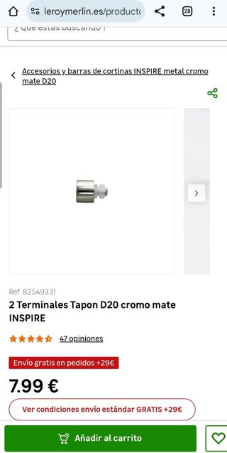 Inspire Kali. Terminal barra cortina