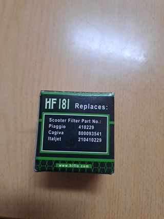 Filtro aceite HF181 