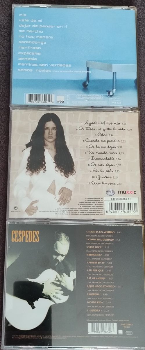 Lote de 3 cds canción ligera