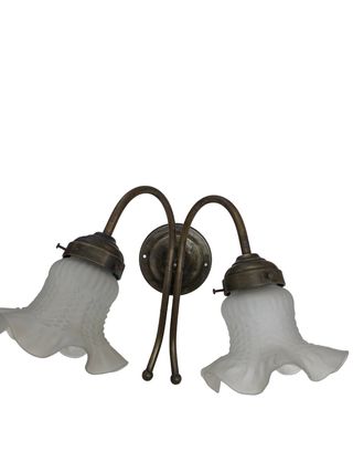 APPLIQUE VINTAGE DUE LUCI VETRO