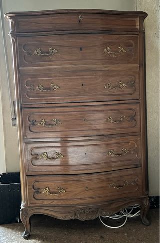 Cómoda Vintage Estilo Luis XV Francés Provincial