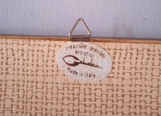 Quadro su Foglia in Argento Vintage