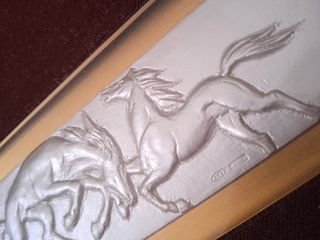 Quadro su Foglia in Argento Vintage