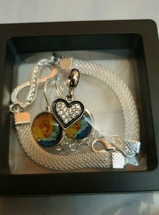 Orecchini sole luna con bracciale infini