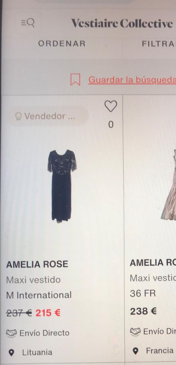 Vestido Amelia Rose pedrería talla 38