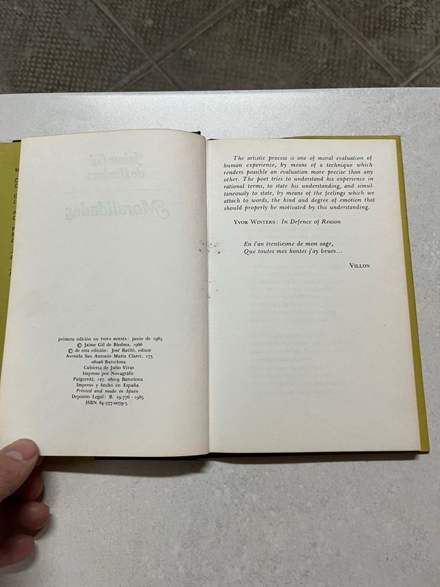 Jaime Gil de Biedma. Moralidades