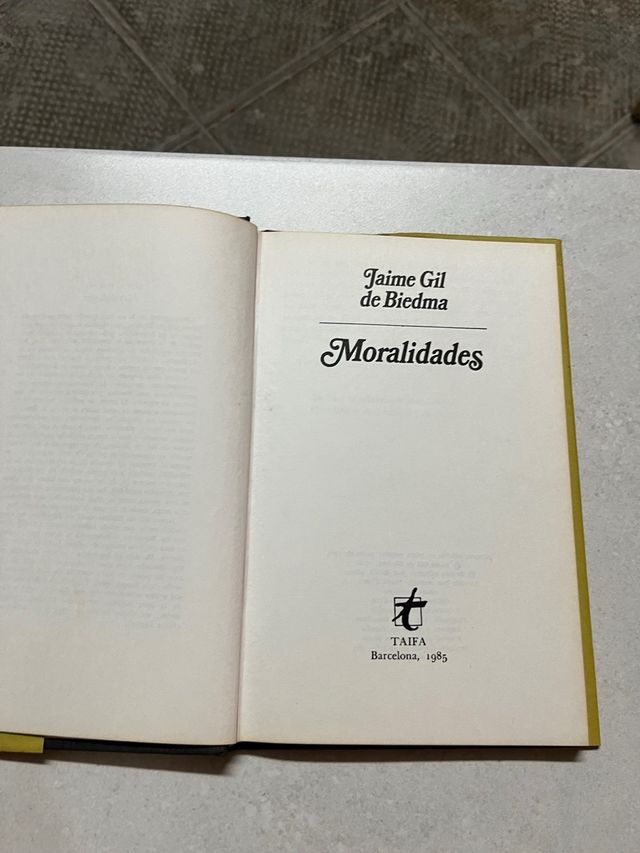 Jaime Gil de Biedma. Moralidades