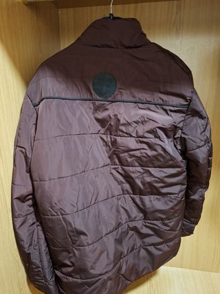 Double-faced heavy duty winter jacket black-red