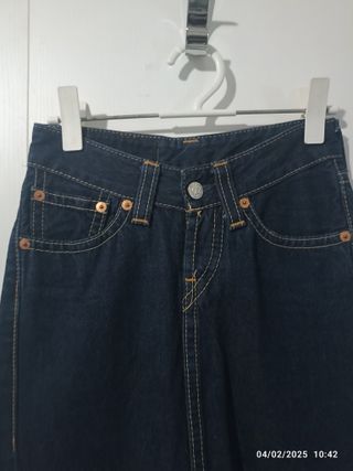Falda vaquero con coleta