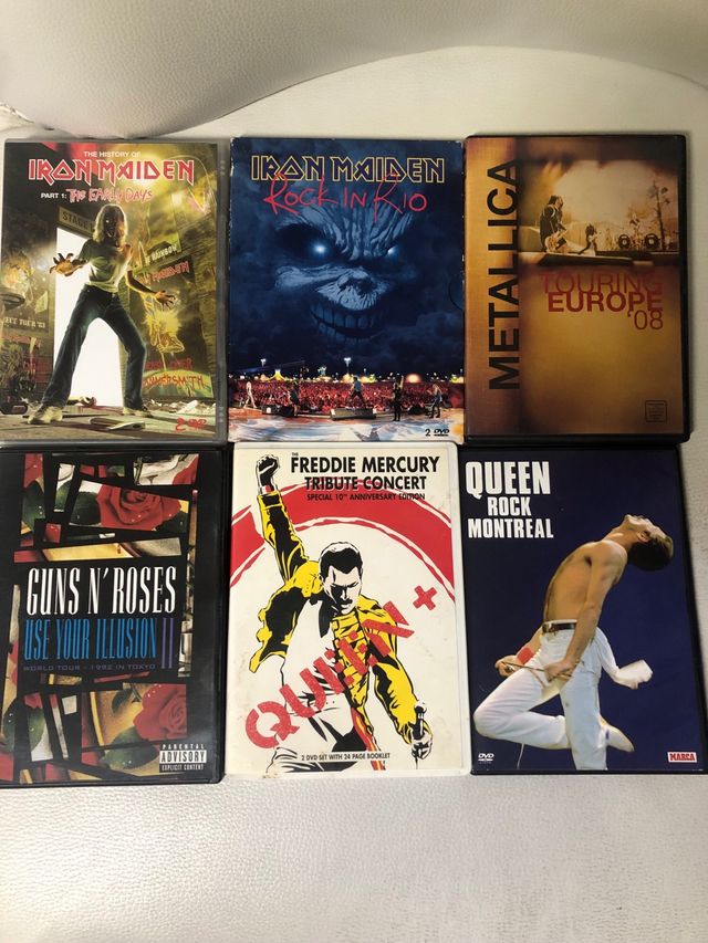 Dvd conciertos Rock y heavy metal. Pack