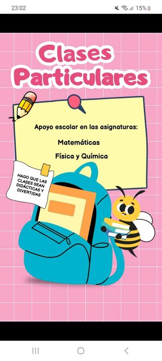 Clases matemáticas física y química PRIMARIA y ESO