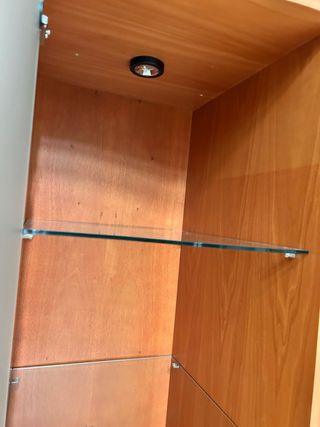 2 vitrinas modulares color cerezo