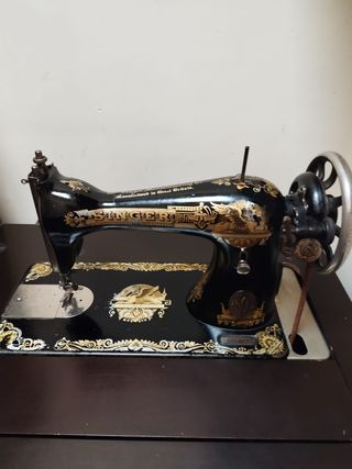 Máquina coser antigua marca singer