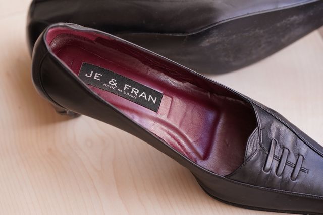 Zapatos Je & Fran de piel negra vintage, talla 38