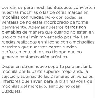 Carrito porta mochilas