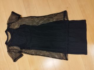 Vestido de malla con interior de algodón