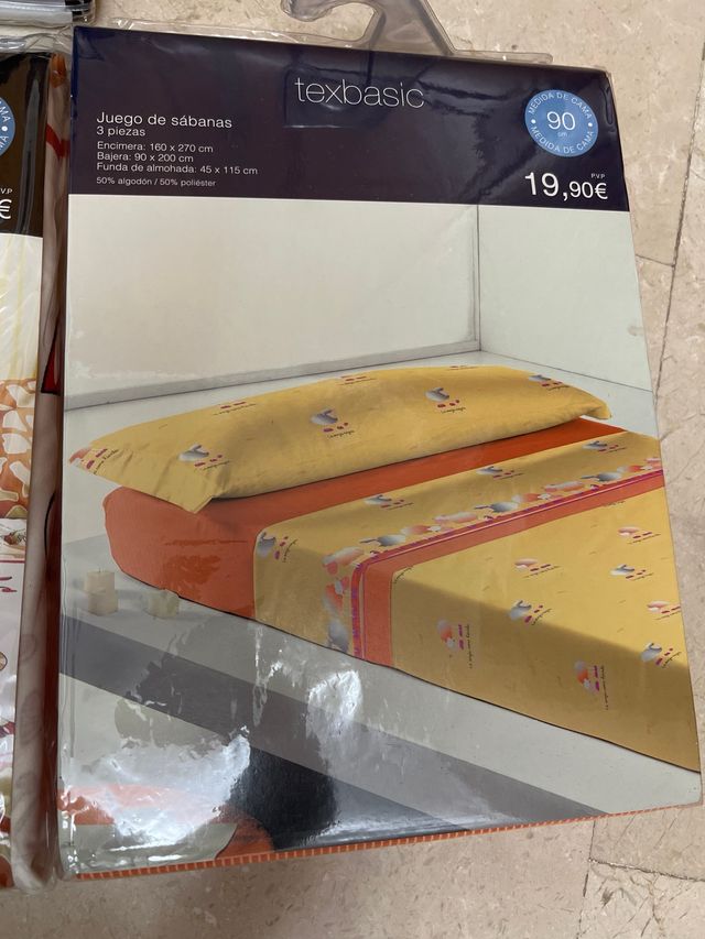 2 juego Sabanas 3 piezas de 90 y 2 fundas nordicas