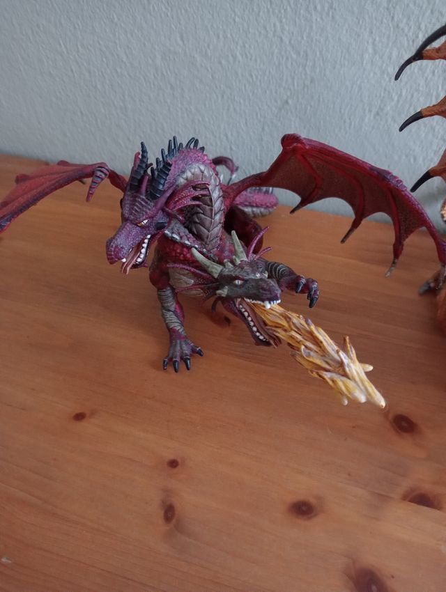 3 dragones de dos cabezas Papo