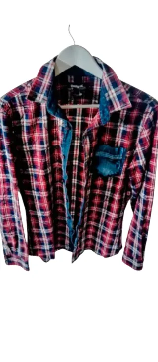 DESIGUAL - camisa cuadros muy buena. S