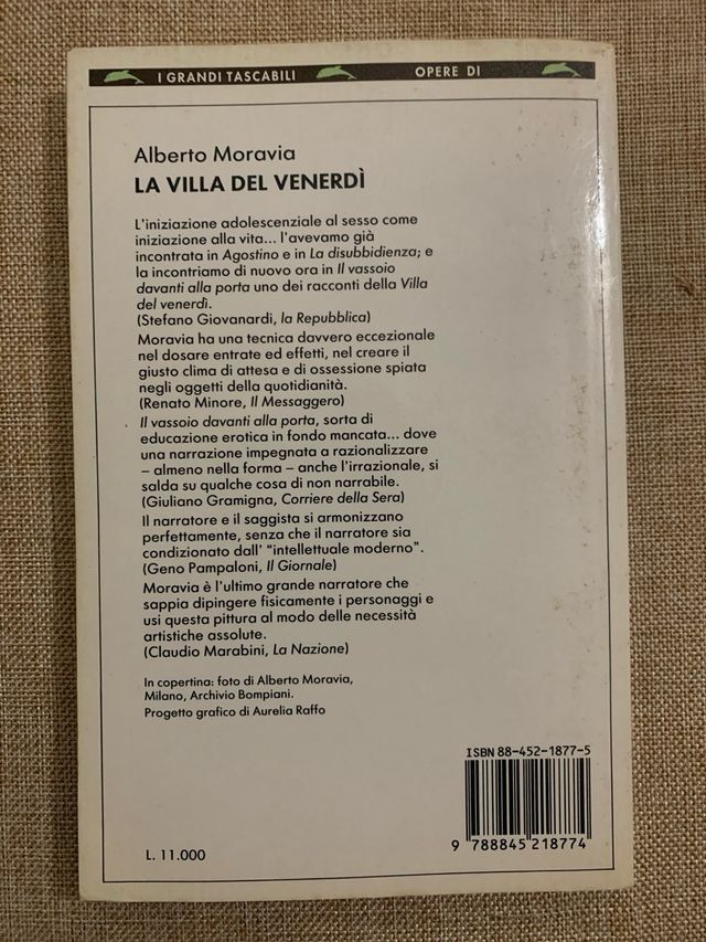 Libro La Villa del Venerdì  Alberto Moravia