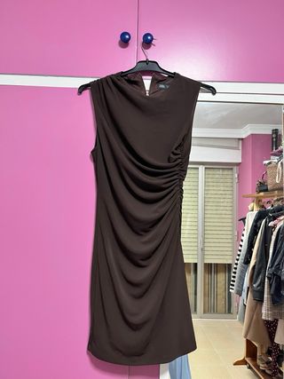 Vestido marron fiesta