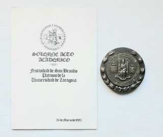 Medalla Universidad Zaragoza IV Centenario Bronce